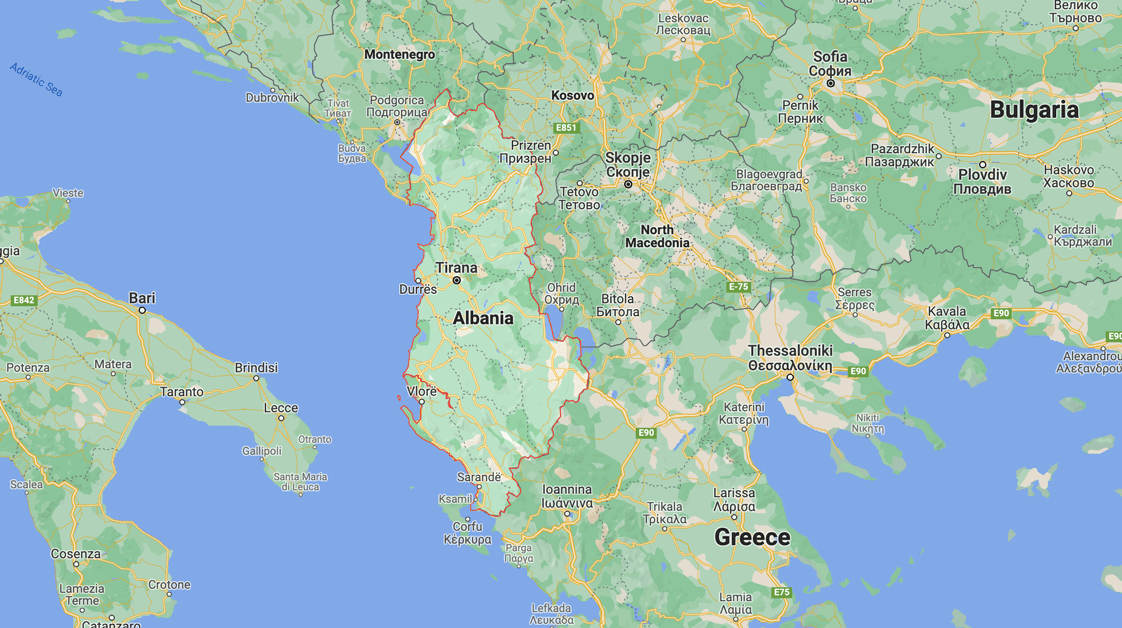 Albania Map - Mission Trip
