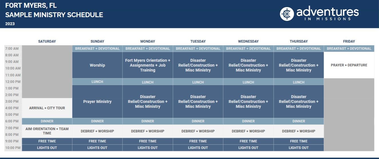 Alaska Schedule